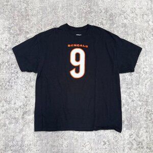Bengals #9 graphic t-shirt navy NFL tee shirt